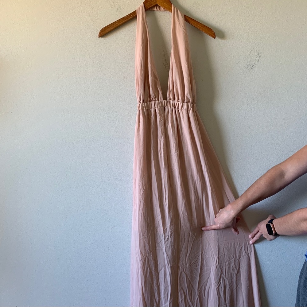 Show Me Your Mumu Luna Halter Maxi Dusty Blush - Picture 14 of 16